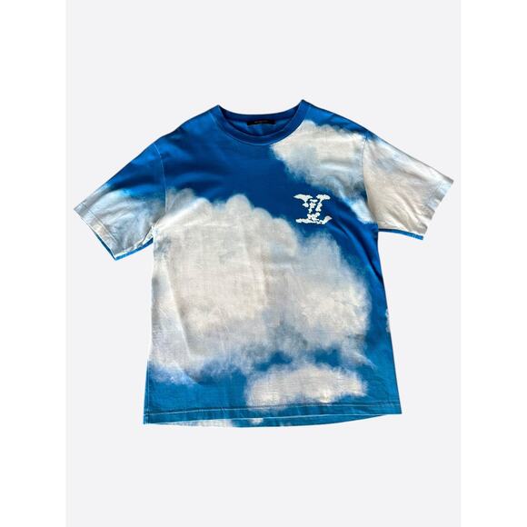 Louis Vuitton Blue & White Cloud Logo T-Shirt
